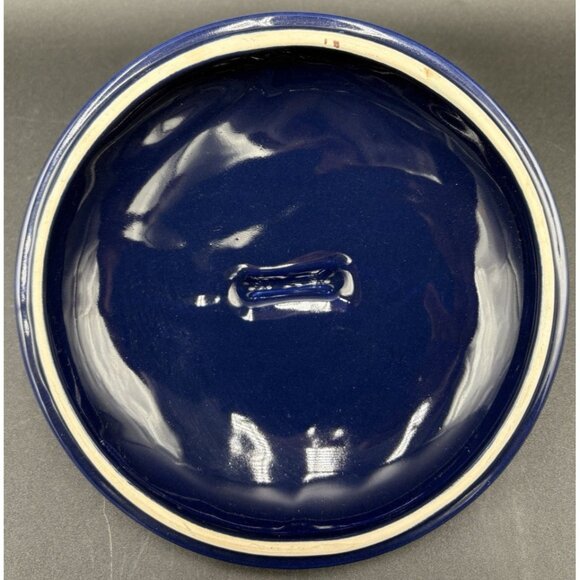 Vtg Christmas Waechtersbach Winter Blue Cookie Biscuit Jar RARE Moon Stars Snow - Picture 7 of 9